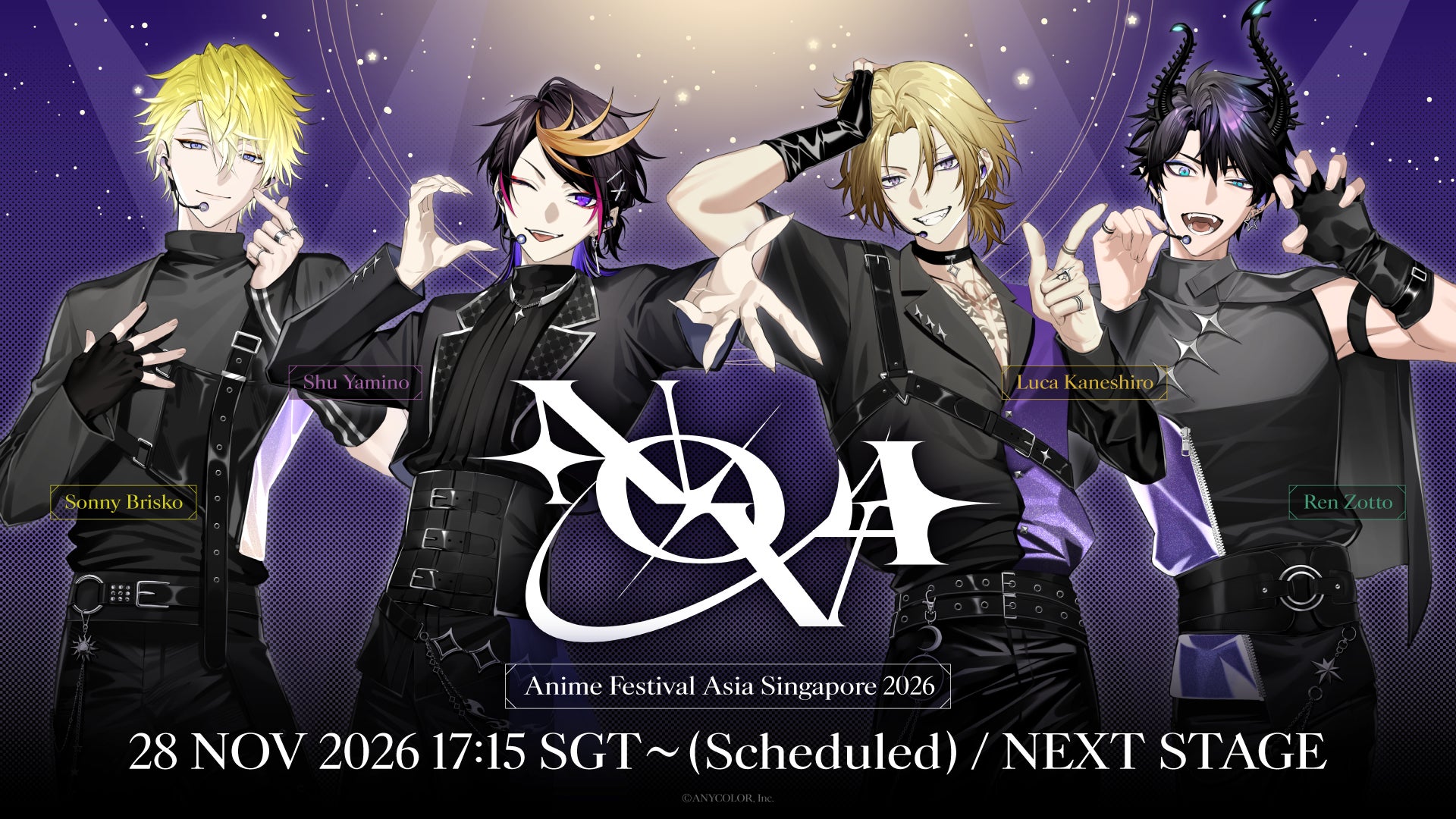 NIJISANJI ENがAFA Singaporeへ。4人のステージは11月28日、配信予定なし