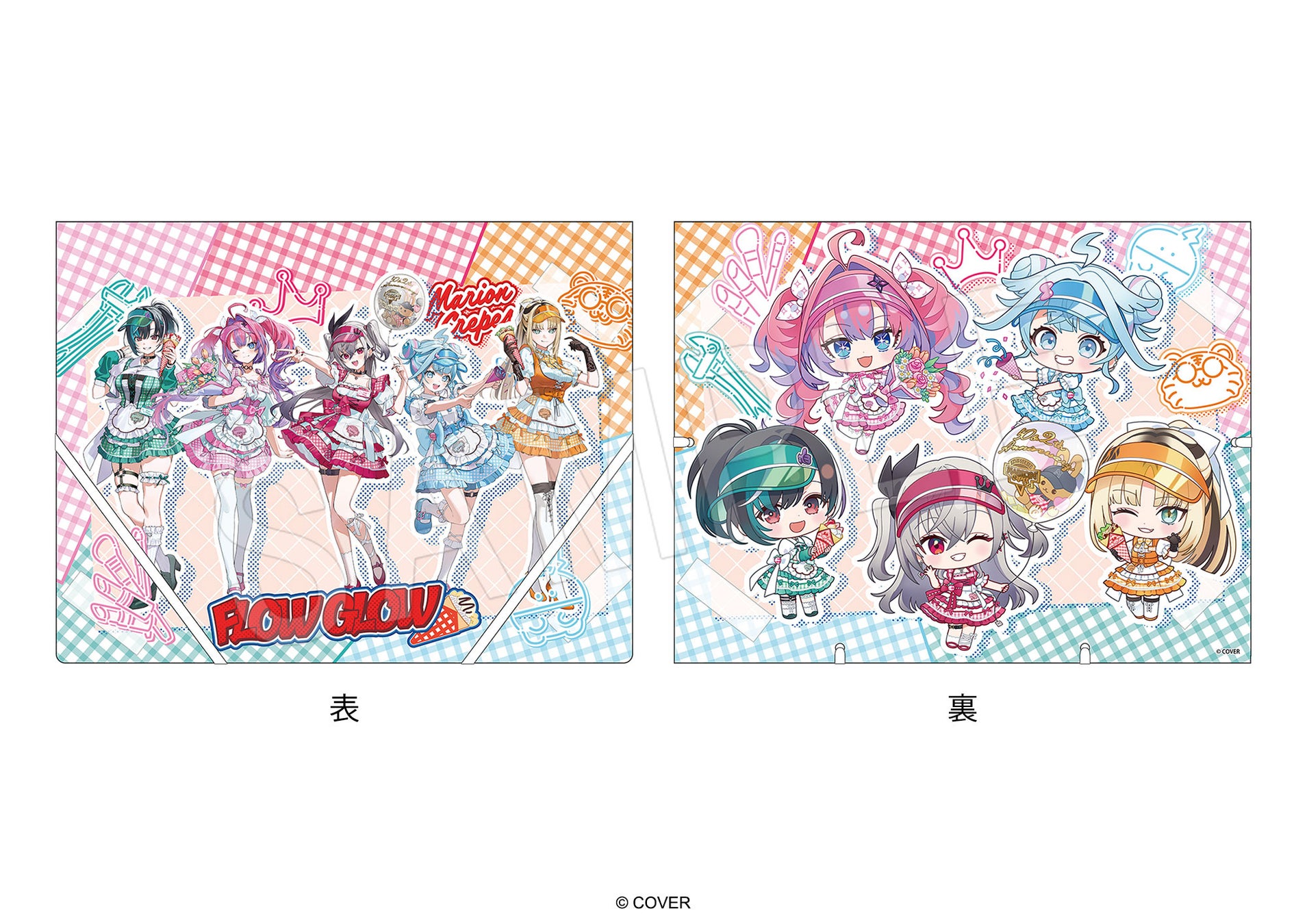 FLOW GLOW×マリオンクレープ A4ゴム付きバインダーの公式商品・案内画像