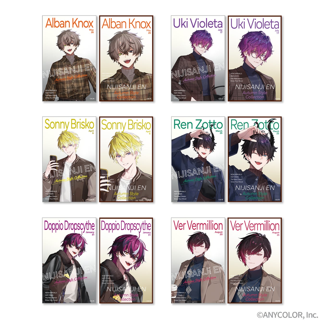 NIJISANJI EN AUTUMN STYLE COLLECTION フォト風カード2枚セットの公式商品・案内画像