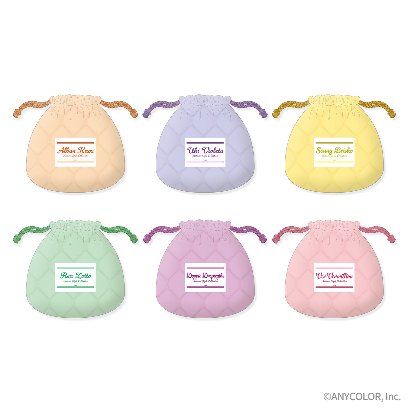 NIJISANJI EN AUTUMN STYLE COLLECTION キルティング巾着の公式商品・案内画像